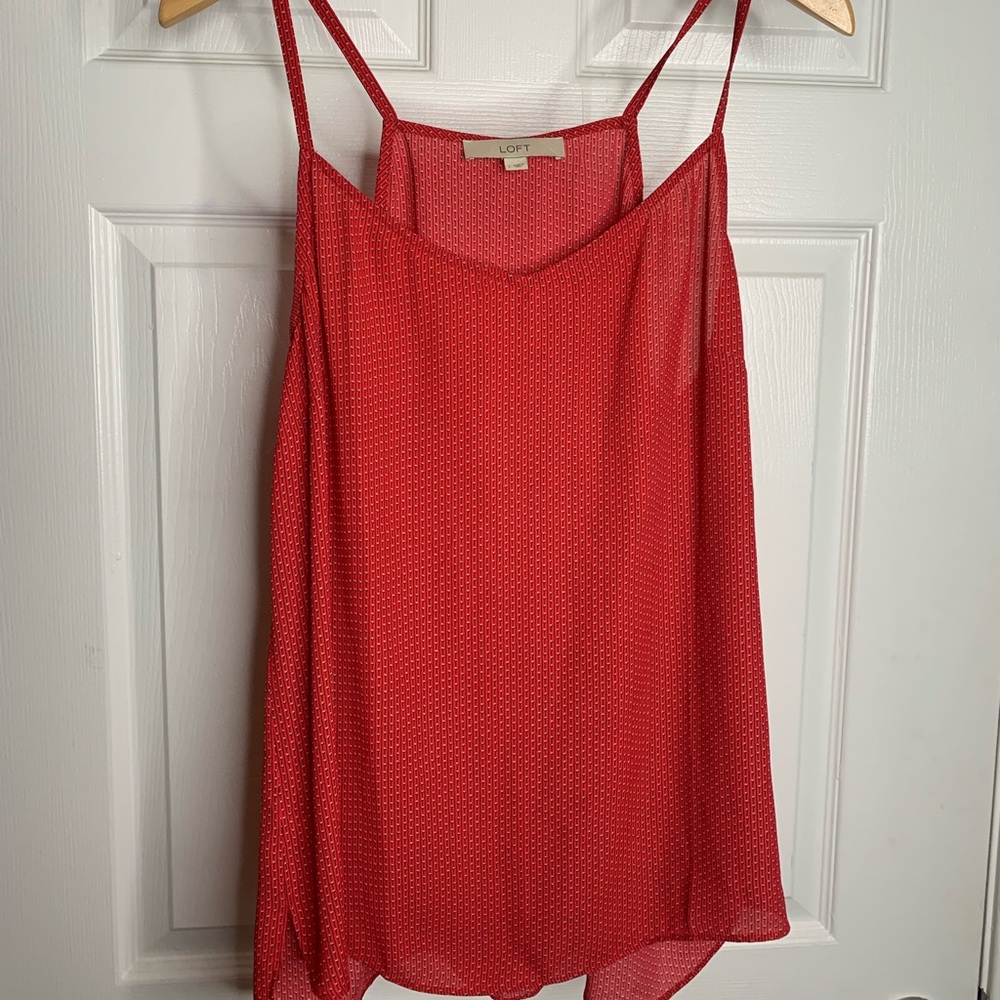 Flowing red printed camisole
